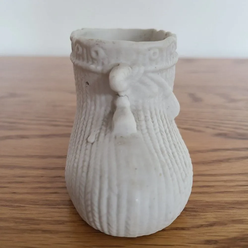 Vintage Bisque Porcelain Ceramic Baby Bootie Mini Planter Trinket Container